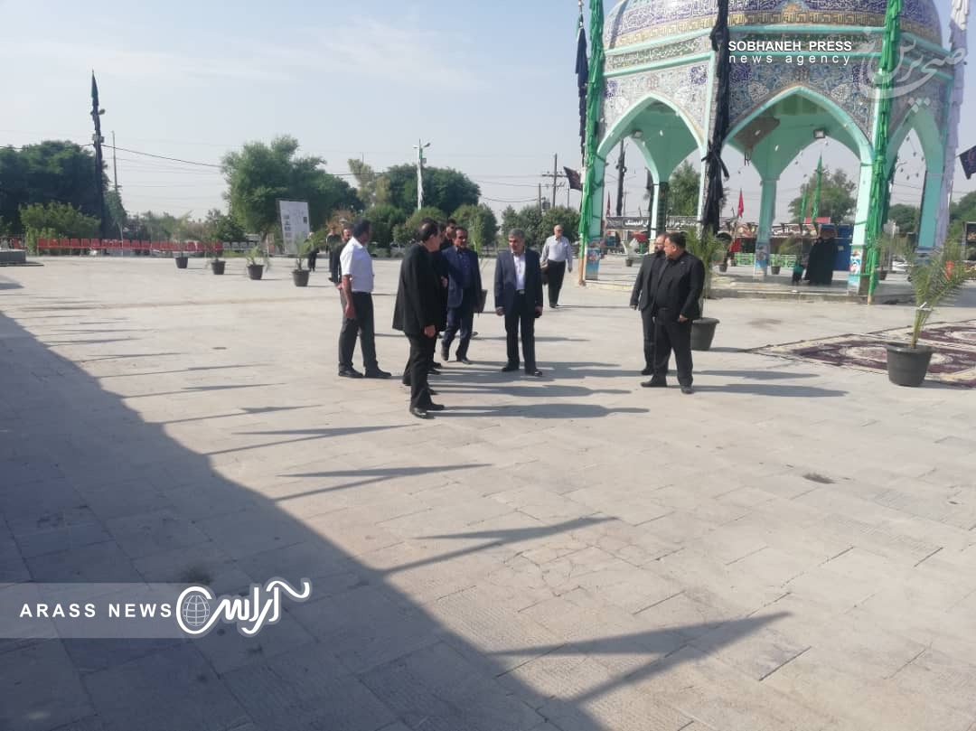 گزارش تصویری / بازدید معاون هماهنگی امور اقتصادی استانداری خوزستان و هیئت همراه از یادمان شهدا، مواکب اربعین حسینی و طرح های صنعتی شهرستان اندیمشک