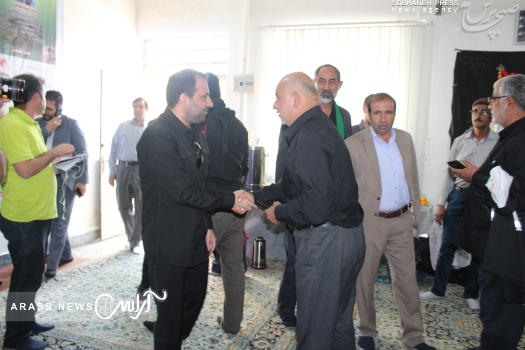 گزارش تصویری/ بازدید موسی شاعری شهردار کلانشهر اهواز از مواکب حسینی در مرز چذابه