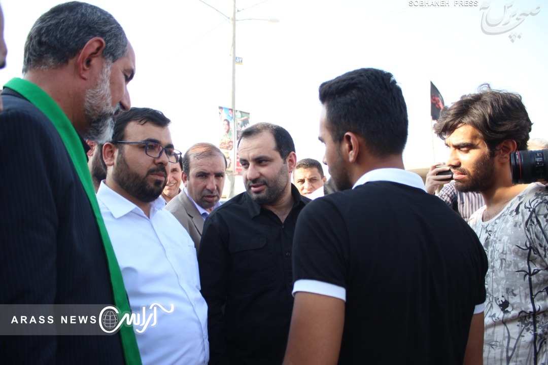 گزارش تصویری/ بازدید موسی شاعری شهردار کلانشهر اهواز از مواکب حسینی در مرز چذابه