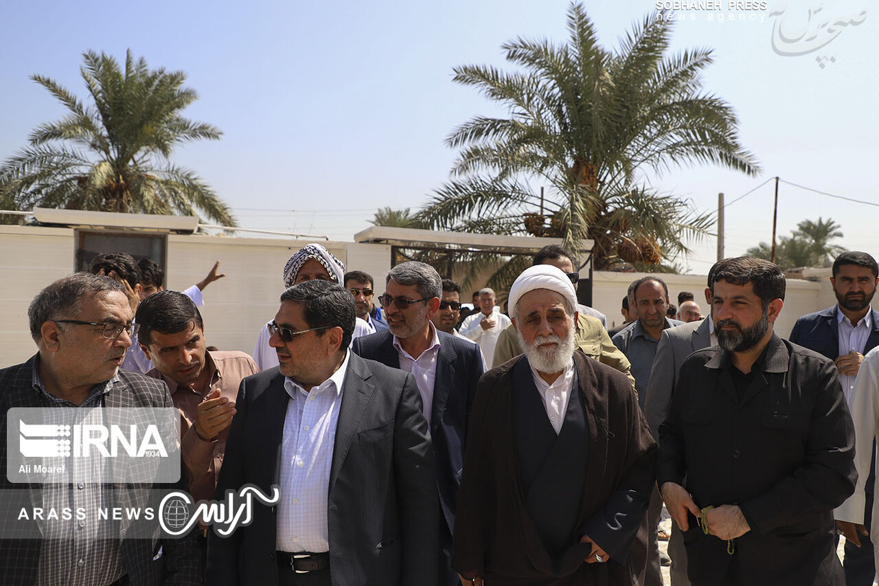 بازدید رییس بنیاد مسکن انقلاب اسلامی از مناطق سیل‌زده شهرستان باوی