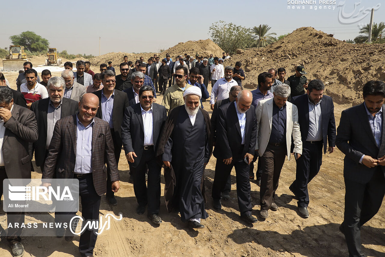 بازدید رییس بنیاد مسکن انقلاب اسلامی از مناطق سیل‌زده شهرستان باوی