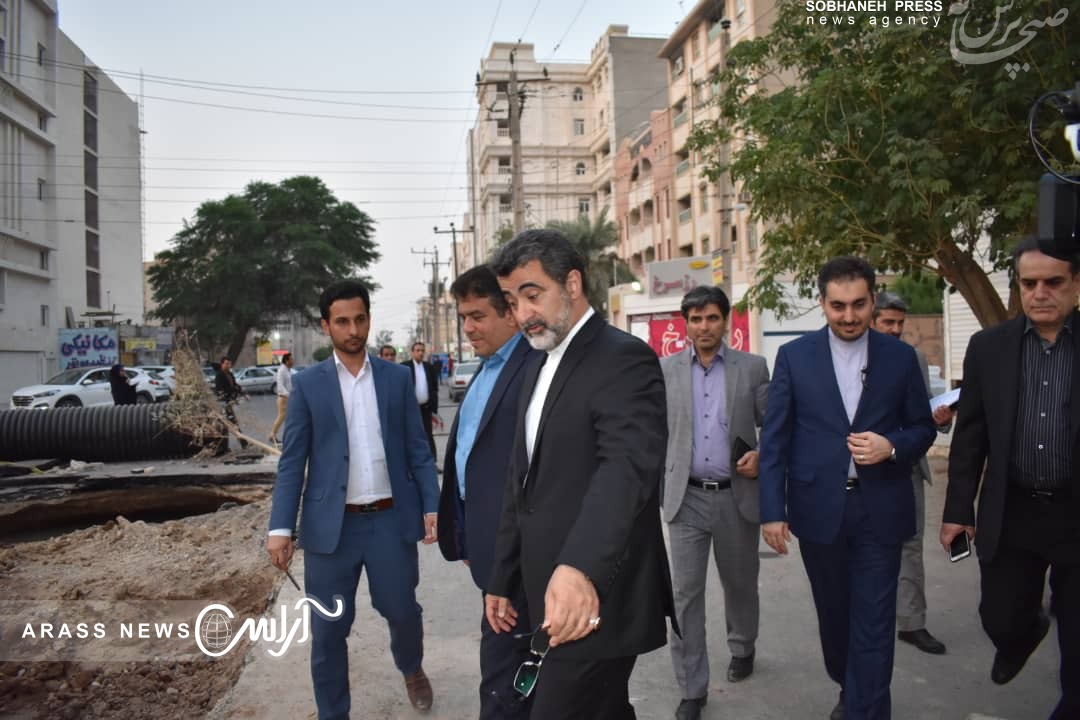گزارش تصویری/ بازدید دکتر بابک دین پرست معاون هماهنگی امور اقتصادی وزارت کشور از طرح های آب و فاضلاب و مترو اهواز