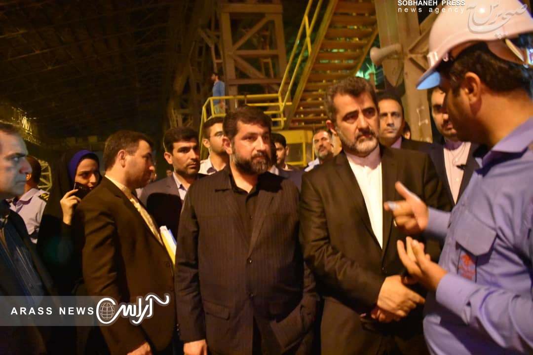 گزارش تصویری / بازدید دکتر دین پرست معاون هماهنگی امور اقتصادی وزارت کشور از شرکت گروه ملی صنعتی فولاد ایران