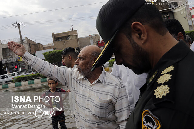 گزارش تصویری / بازدید فرماندار از مناطق آبگرفته اهواز